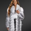 Original Cross Fox Fur Long Coat