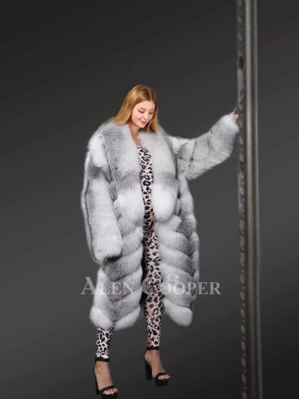 Original Cross Fox Fur Long Coat in a Deadly Combo of Elegance and Style - Image 8