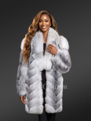 Original Cross Fox Fur Long Coat