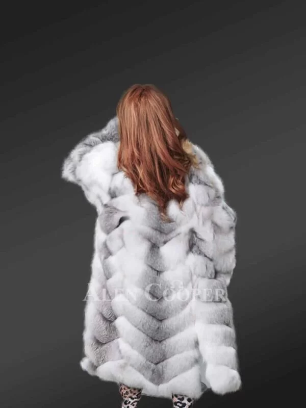 Original Cross Fox Fur Long Coat in a Deadly Combo of Elegance and Style - Image 9
