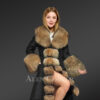 Women Sheepskin Coat with Fur. Women Shearling Coats Jackets