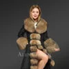 Women Sheepskin Coat with Fur. Women Shearling Coats Jackets