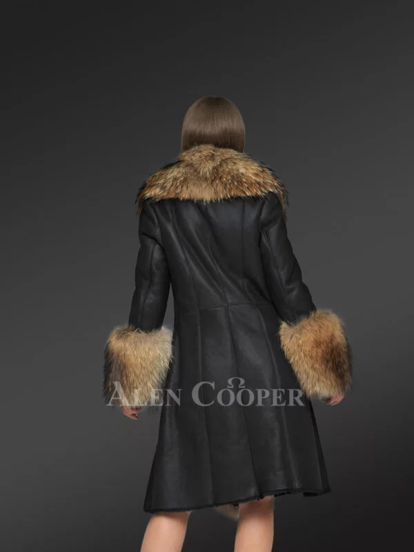 Long Sheepskin Coat for Women - Image 4