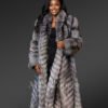 Premium Finland Silver Fox Fur Hooded