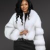 Premium Fox Fur Crop Coat