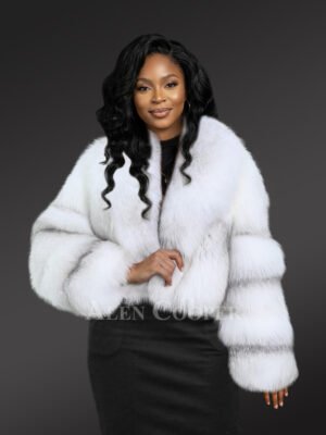 Premium Fox Fur Crop Coat