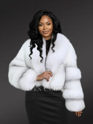 Premium Fox Fur Crop Coat