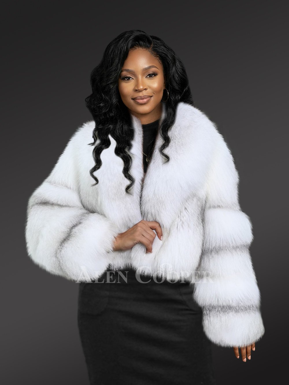 Premium Fox Fur Crop Coat
