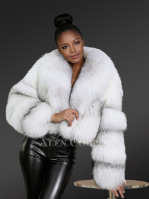 Premium Fox Fur Crop Coat