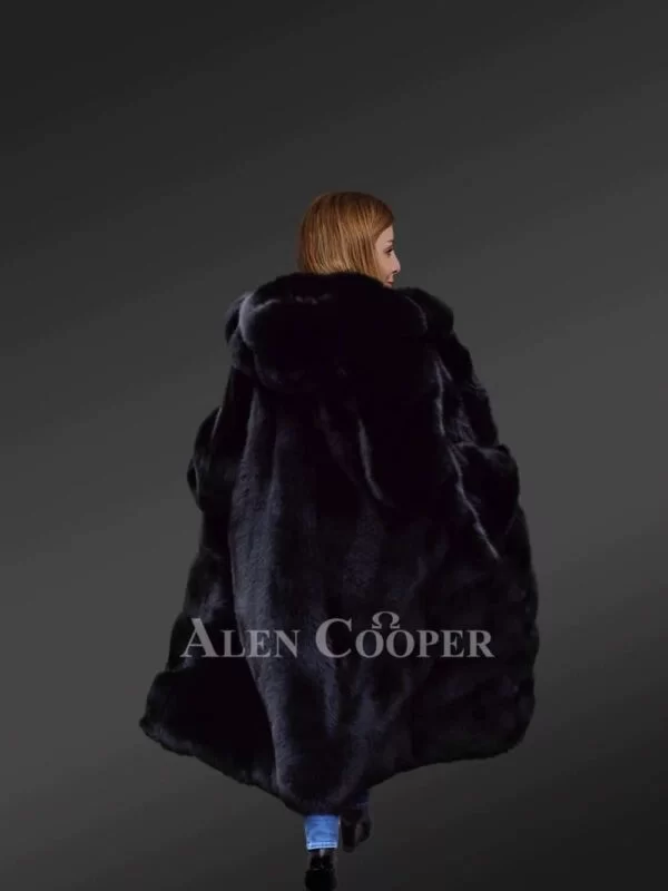 Womens Full-Length Pure Arctic Fox Fur Winter Coat - Image 6