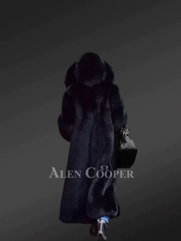 Womens Full-Length Pure Arctic Fox Fur Winter Coat - Image 7
