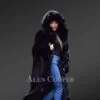 Pure Arctic Fox Fur Winter Coat Side view