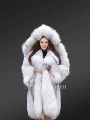 Knee-Length Fox-Fur Coat