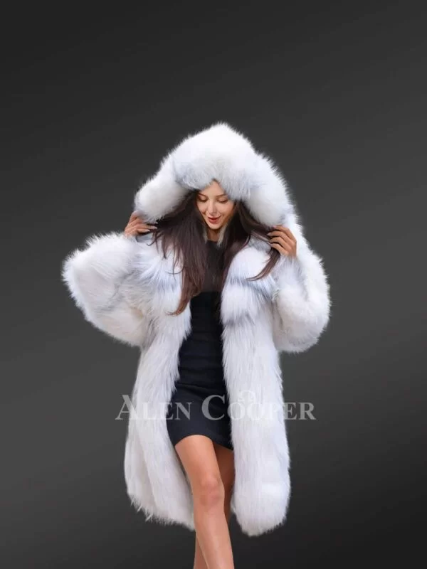 Knee-Length Fox-Fur Coat