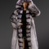 Pure Silver Fox Fur Winter Coat