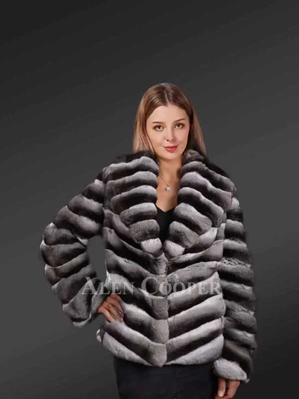 Women Chinchilla Coat - Image 2