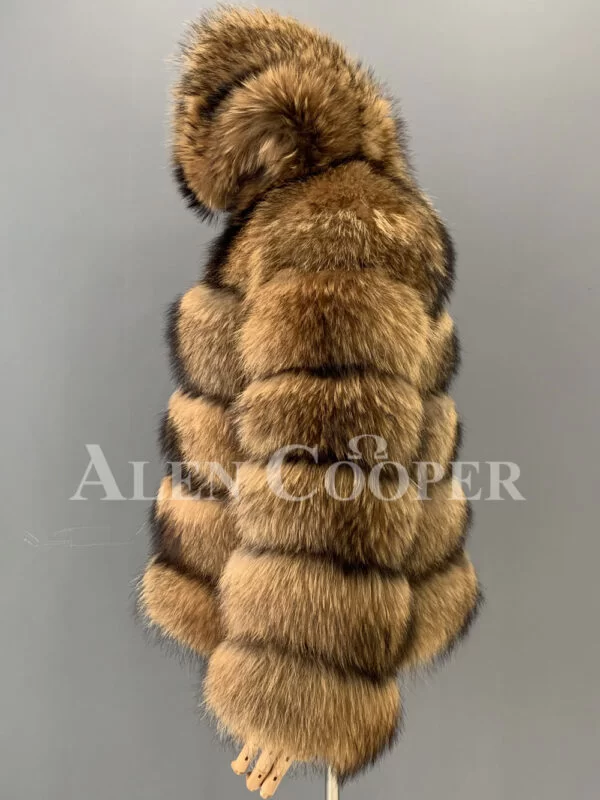 Real Raccoon Fur Sable Winter Vest for Women - Image 5