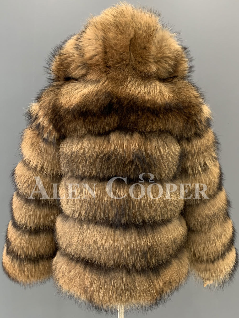 Womens Raccoon Fur Coat with Hood– Look Elegant & Enjoy Unbeatable Warmth - Image 11