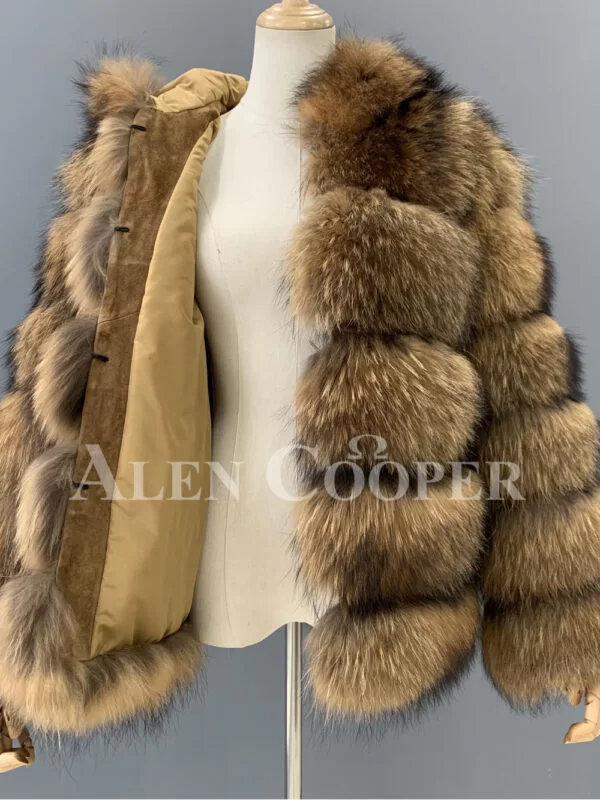 Real Raccoon Fur Sable Winter Vest for Women - Image 9