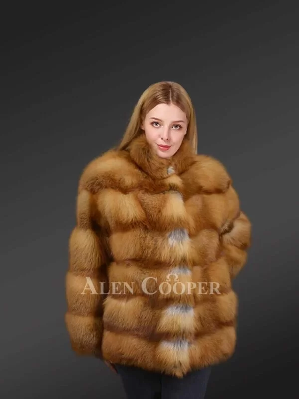 Red Fox Fur Womens Coat Looks Brilliant & Feels Ultra Soft - Image 8
