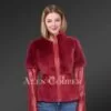 Red Mink Fur Jacket For Passionate Women