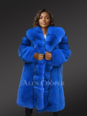 Royal Blue Tuxedo Coat for Women
