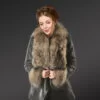 Shearling Coat with Raccoon Fur