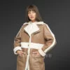 Sheepskin Bomber Jacket for Women