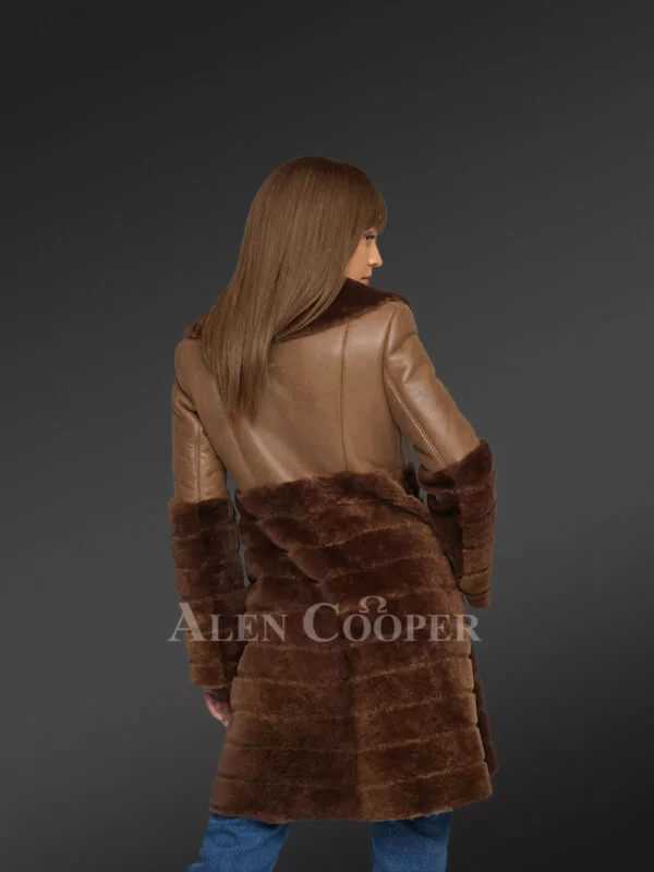 Sheepskin Coat for Women in New and Unique Design to Explore - Image 2