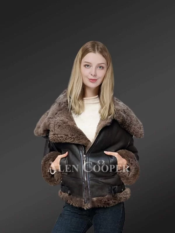 Sheepskin Shearling B3 Bomber Jacket for Women