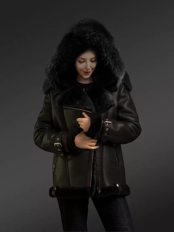 Sheepskin Shearling Jacket without water Mark