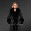 Sheepskin and Polar Fox Fur Coat