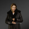Sheepskin shearling jacket for women in Cuff Belts