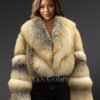 Short Soft Ladies Warm Plain Cropped Fox Fur