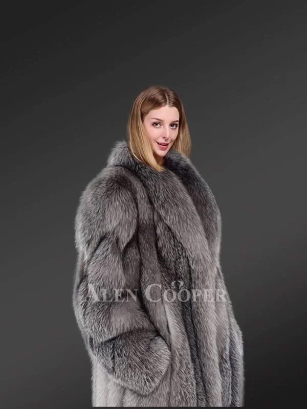 Womens Long Fox Fur Coat for Maximum Protection & Style - Image 3
