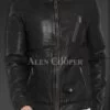 Sturdy Yet Soft Winter Leather Jacket for Men in Black