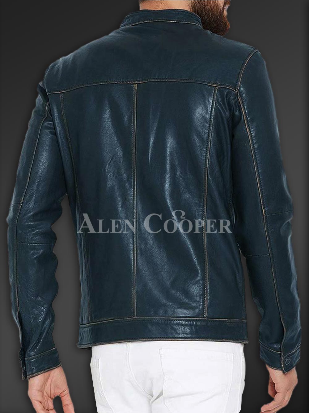 Sturdy Yet Soft Winter Leather Jacket for Men - Image 9