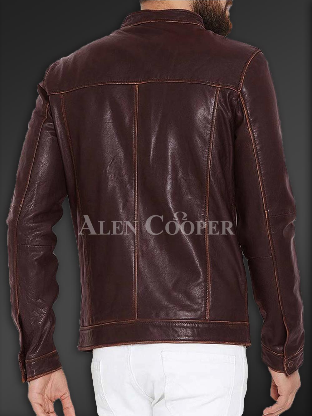 Sturdy Yet Soft Winter Leather Jacket for Men - Image 10