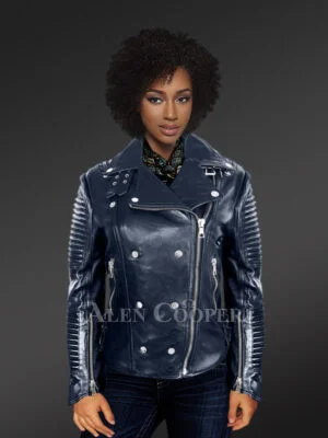 Stylish Biker Leather Jacket for Women