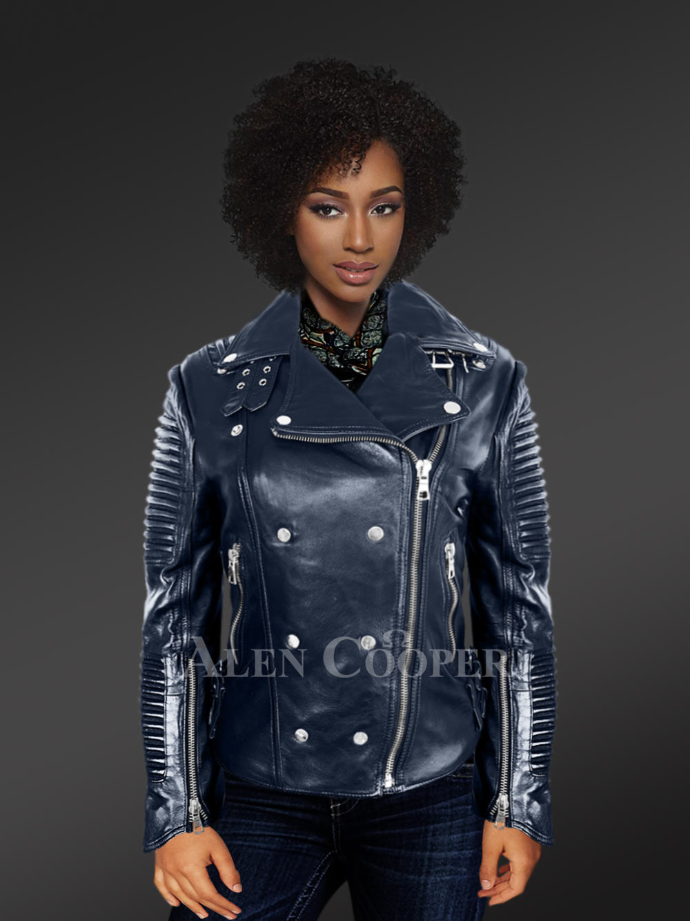 Stylish Biker Leather Jacket for Women