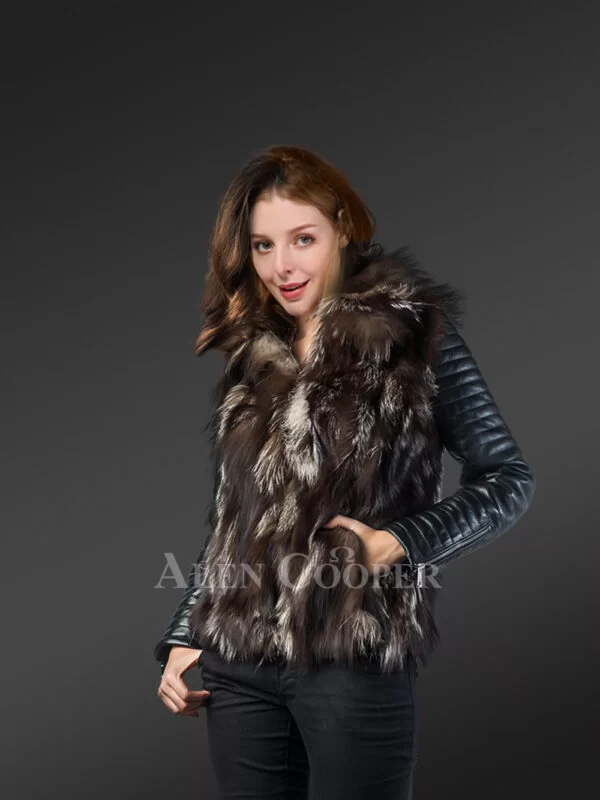 Stylish Real Fox Fur Winter Jacket