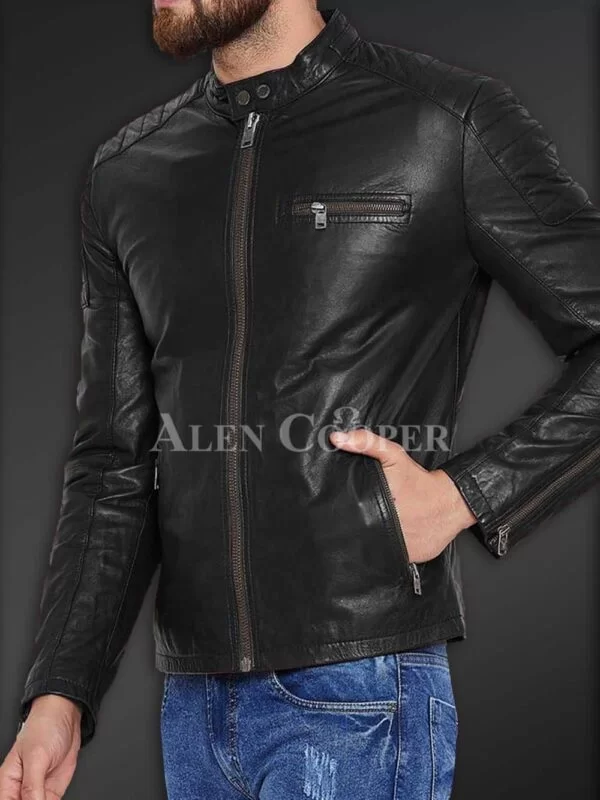 Stylish and Comfortable Real Leather Jacket for Men - Image 12