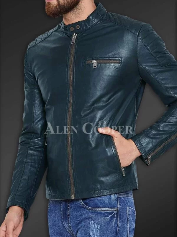 Stylish and Comfortable Real Leather Jacket for Men - Image 11