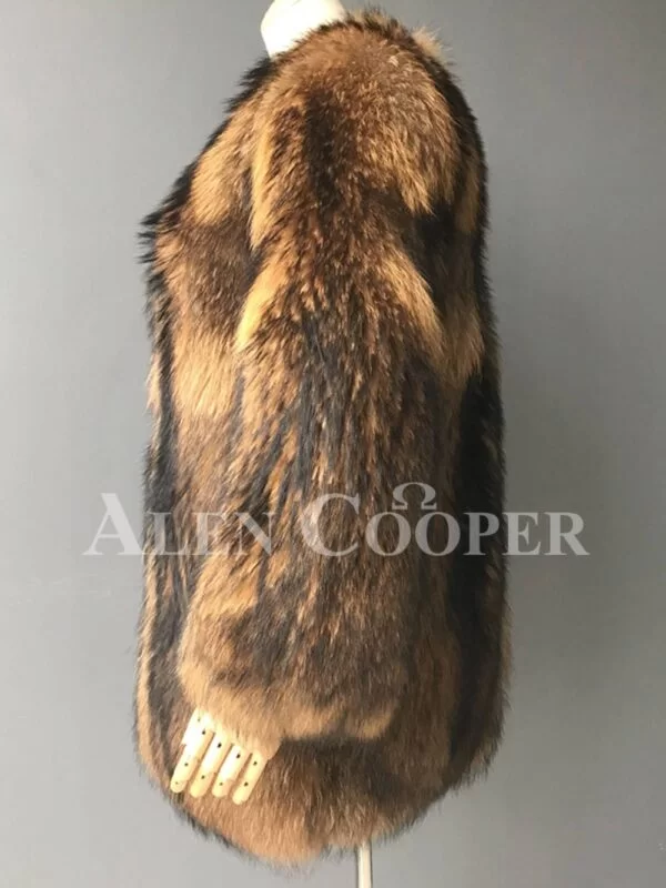 Stylish N Floppy Real Raccoon Fur Winter Outerwear for Women - Image 4