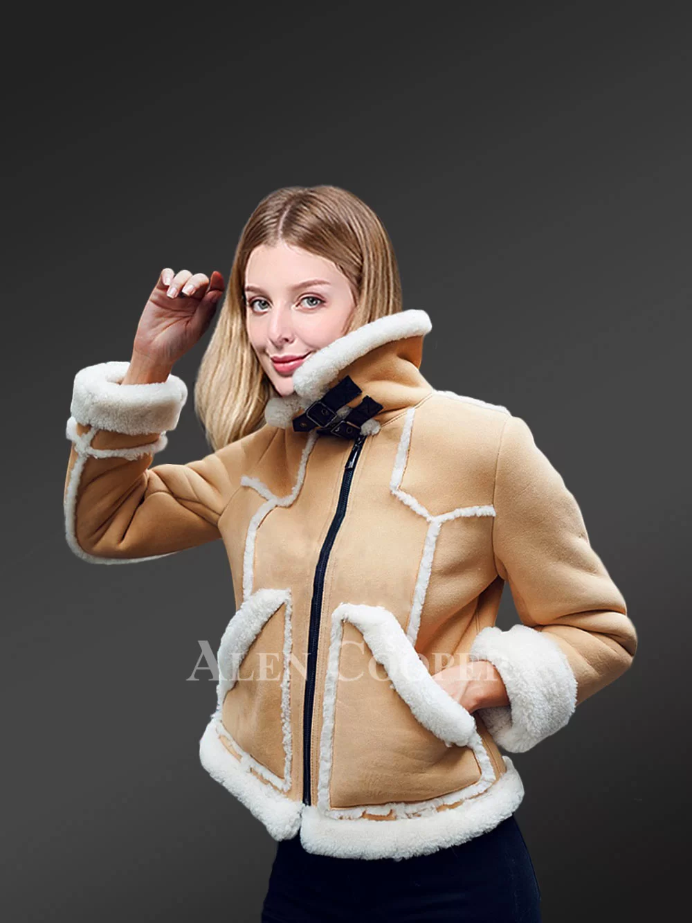 Coach on sale sheepskin coat