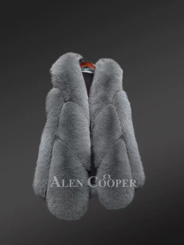 Real Fox Fur Sleeveless Waistcoat a Gorgeous Thermal Couture - Image 5