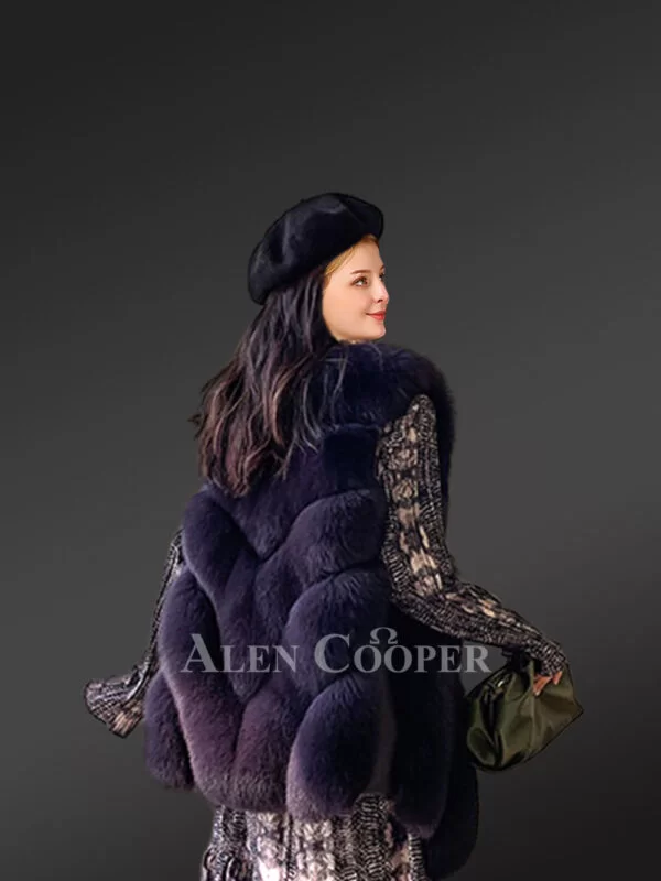 Real Fox Fur Sleeveless Waistcoat a Gorgeous Thermal Couture - Image 3