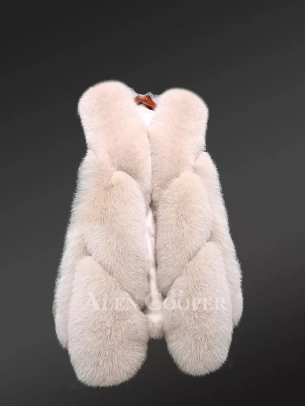 Real Fox Fur Sleeveless Waistcoat a Gorgeous Thermal Couture - Image 6