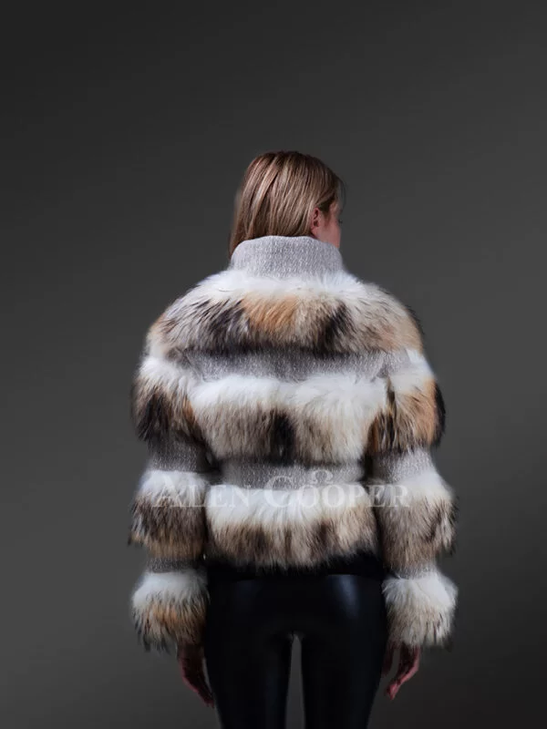 Super Soft and Incredibly Warm Coal Black Real Fox Fur Short Winter Coat for Women - Image 9