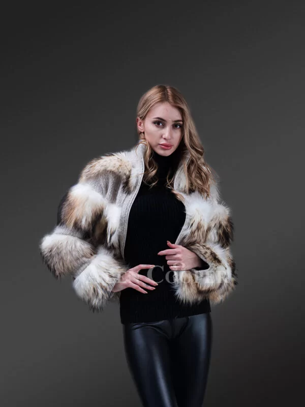 Super Soft and Incredibly Warm Coal Black Real Fox Fur Short Winter Coat for Women - Image 10